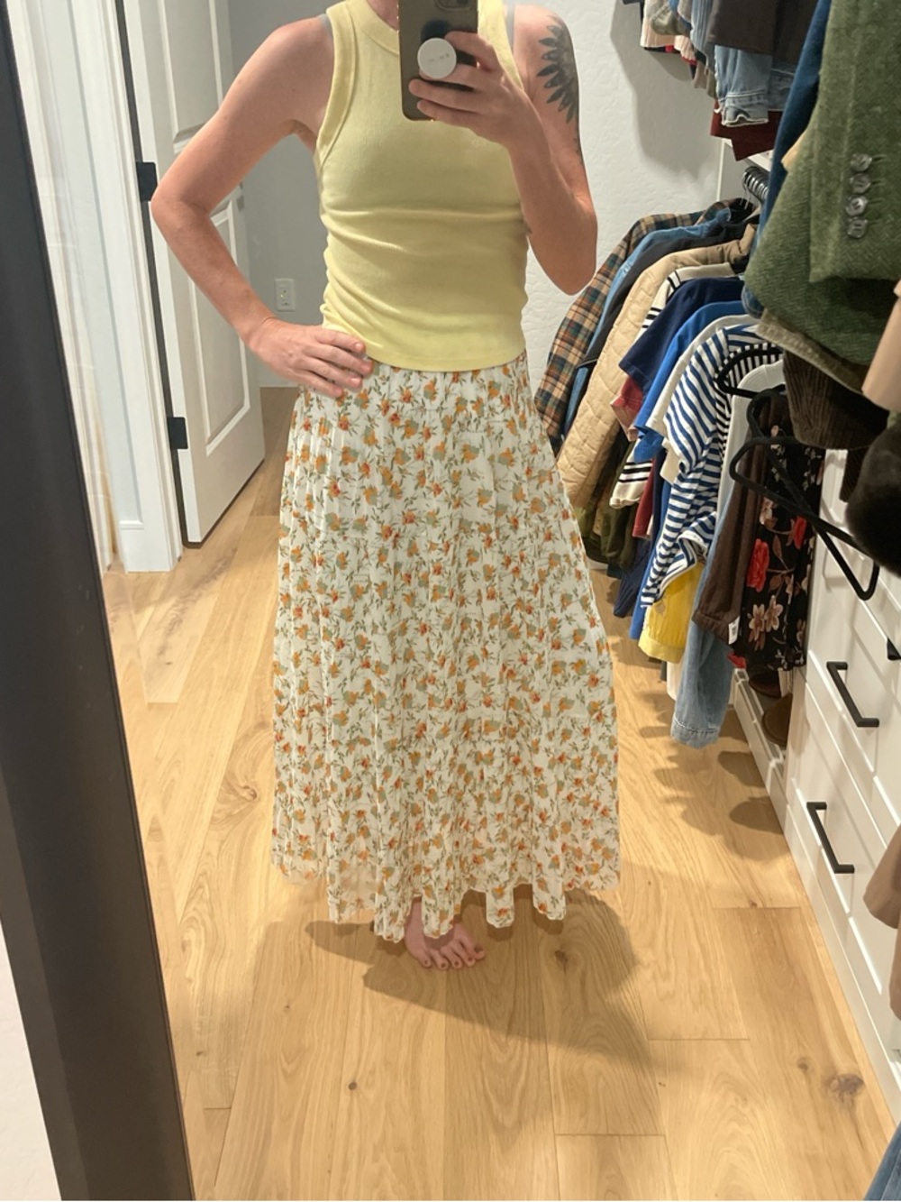 Floral Maxi Skirt Size Small
